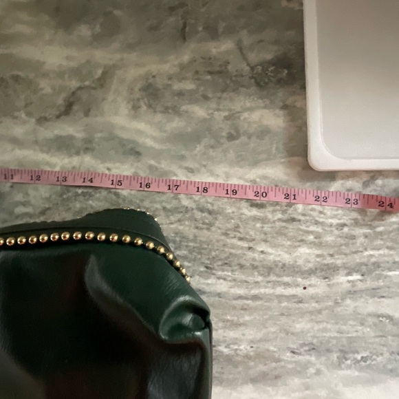 Dark green purse, Macy’s brand purse, leather purse - Picture 13 of 16